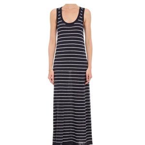 Vince Striped Razorback Maxi Dress